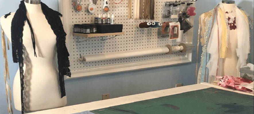 sewing room pegboard